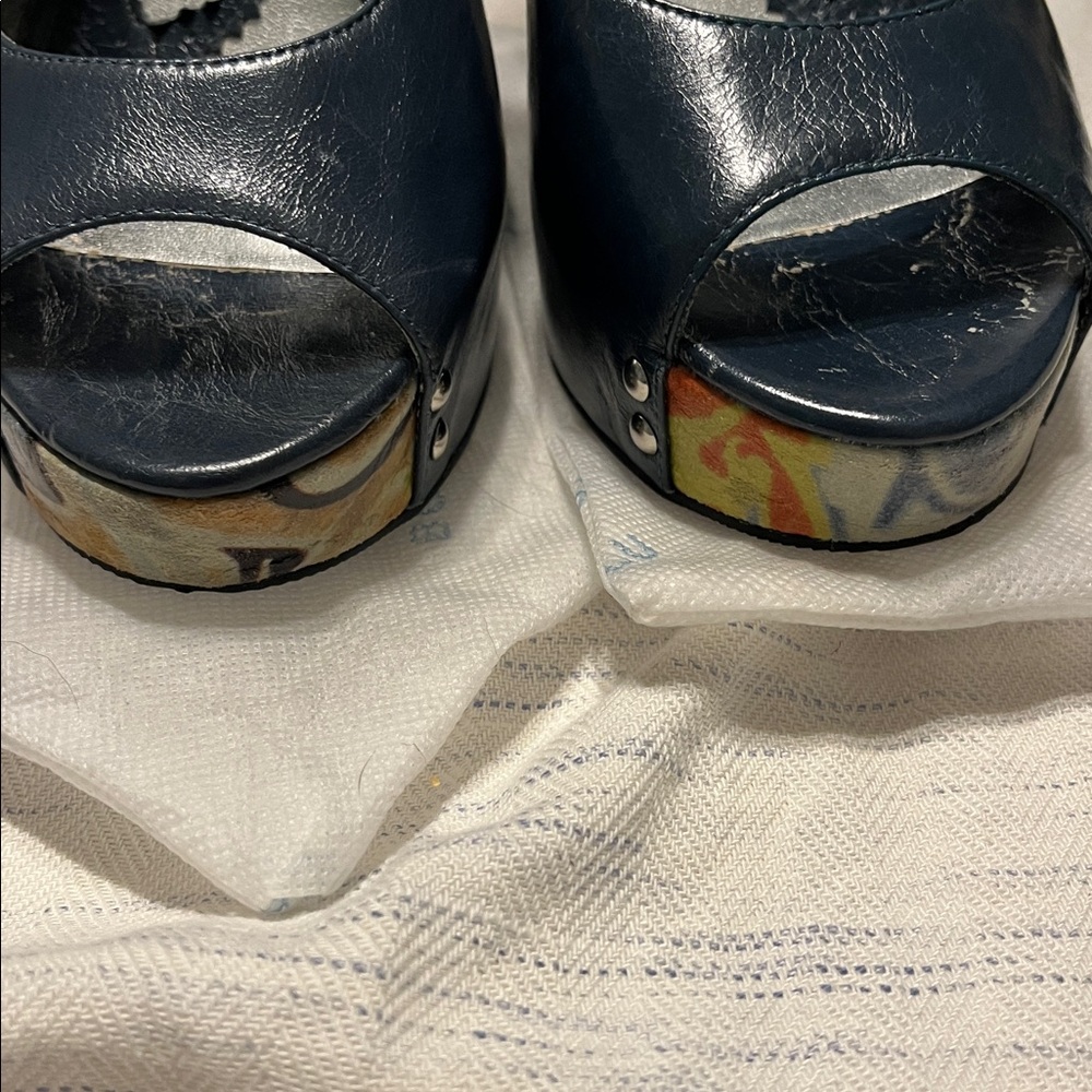 Unique Bobbi Blu leather platform wedges 5.5. With dust bags - Picture 7 of 7